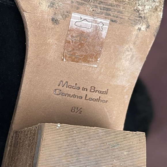 Madewell The Janice Ankle Boots Black Suede All Leather 2” Heel Women 8.5 - Picture 8 of 9